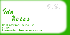 ida weiss business card